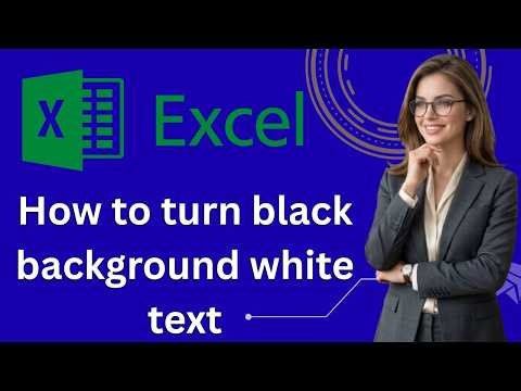 How to turn microsoft excel black background white text (Latest Update)