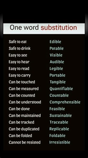 One word substitution #pharases #dailyuseenglishsentences #advancedenglish #englishvocabmastery #eng