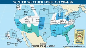 What can New Mexico expect this winter, according to the 2024 Farmer’s Almanac?