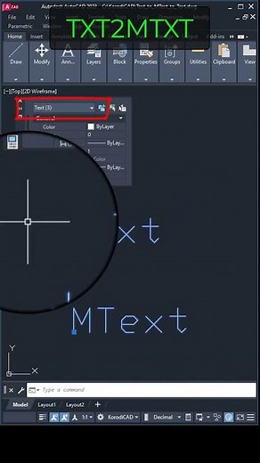 #autocad _4 Textt | TXT2MTXT & MText to Text
