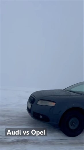 Audi A4 vs Opel Vectra Snow Uphill #audi #opel