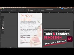 Learn InDesign Tabs and Leaders in 3 Minutes FAST!