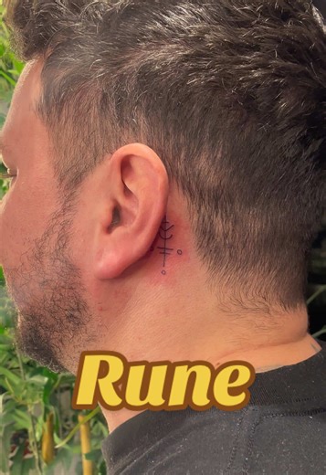 Rune tattoo done in central London #rune #london #londontattoo #facetattoo #londontattooartist