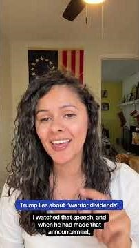 Trump lies about source of “warrior dividend”