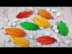 Crafting: Make leaves for autumn / Great autumn decoration idea made easy