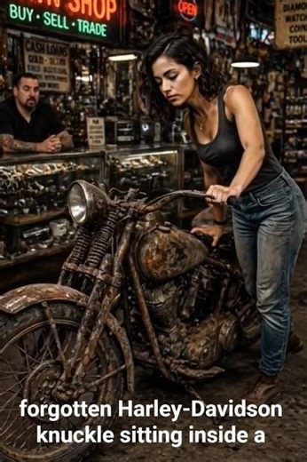 I bought this $4,000 "Barn Find" Harley-DavidsonKnucklehead In a pawn shop🕛 #BarnFind! #shorts#asmr
