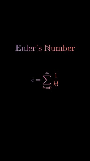 Math Animations | Euler’s number, denoted by e, is a fundamental constant in mathematics that plays a central role in numerous areas such as analysis,... | Instagram