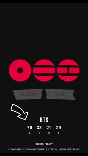 website has been launched with a countdown timer https://2026bts.com/ #bts #kpop