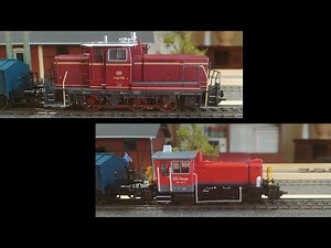 Märklin E117993 Telexkupplung: Demonstration anhand Märklin 37861 DB V 60 und 36340 Köf III
