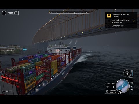 Seafahrer the Ship Sim Großes Container Schiff beladen