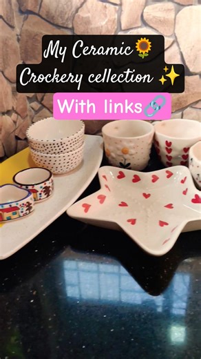 Ceramic crockery cellection 🌻 ✨@meeshoapp #homedecor #meesho #ceramic #amazonfinds #crockery