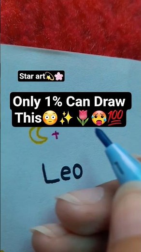 Easy Leo star Design 🌷✨|CREATE Your Own Leo Zodiac Design Masterpiece💫 #art #shorts #sketchful