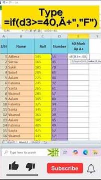 ✅ "MS Excel Grade System Formula | Easy Step-by-Step Guide"