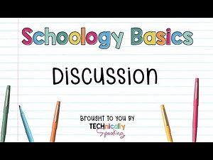 How to Create a Discussion in Schoology