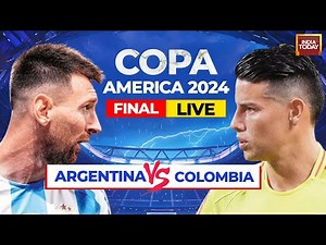 Argentina vs Colombia LIVE | Argentina Beat Colombia In COPA FINAL | Messi Vs James Rodriguez