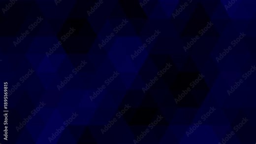 Dark blue black smooth mosaic triangle gradient color changing background animation