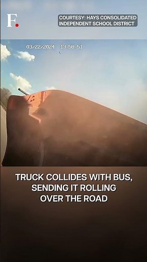 Watch: Dashcam Captures Deadly School Bus Crash | Subscribe to Firstpost