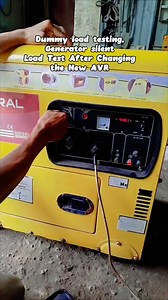 87. Dummy load testing Silent Generator Load Test After Changing the New AVR #refair #rewinding #recondition #electromotor #generator #alternator #fyp #FBpro #reels | Q Tecnic
