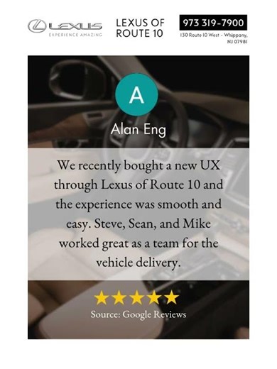 Real Reviews, Real Results: Why Drivers Choose Lexus of Route 10