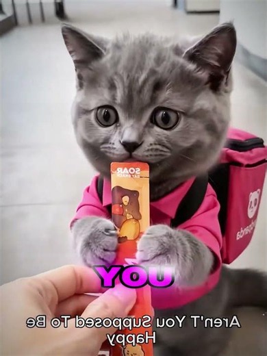 When the delivery cat finally gets excited... 🤣💥