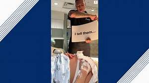 Husband surprises pregnant wife with motivational messages during labor