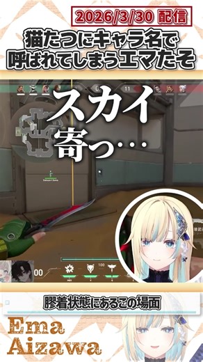 猫たつにキャラ名で呼ばれてしまうエマたそ【藍沢エマ/猫汰つな/白雪レイド/絲依とい/酒寄颯馬/ぶいすぽっ！/VALORANT/切り抜き】#shorts