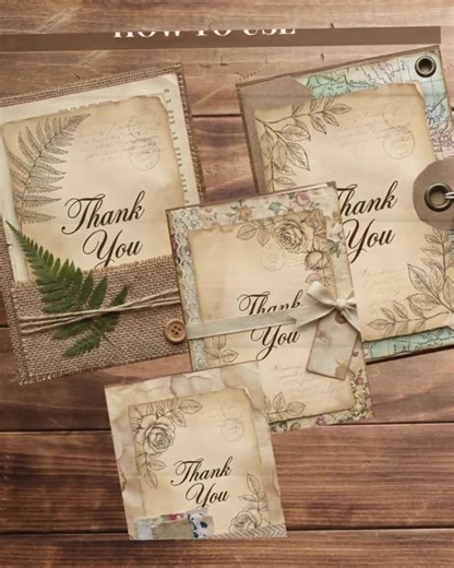 36 Vintage Thank You Cards Printable • Neutral Aesthetic Stationery • Antique Style Correspondence Note • Gratitude Cards - Etsy