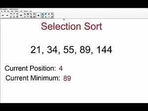 AP Computer Science A - Chapter 4 Selection Sort Algorithm