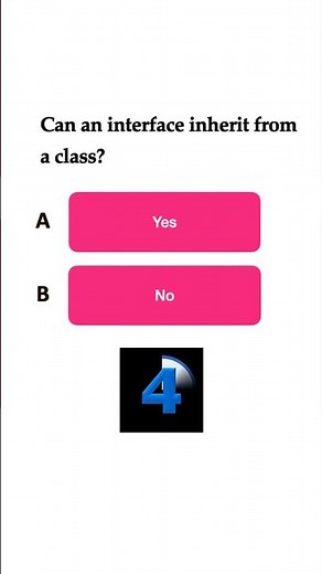 Java Quiz 28 - Can an interface inherit from a class ? #java #quiz