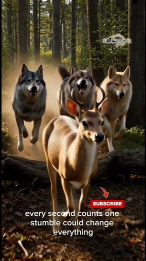 Deer’s Forest Evasion from Wolves #wildlife #wolves #deer