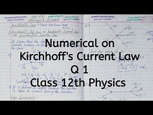 Q 1, Numerical on Kirchhoff's Current Law, Chapter 3, Current Electricity, Class 12 Physics