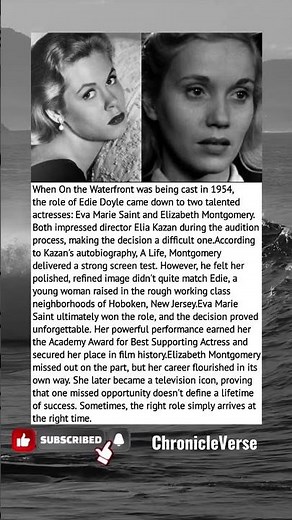 The Role That Changed Eva Marie Saint's Career Forever #truestory #history