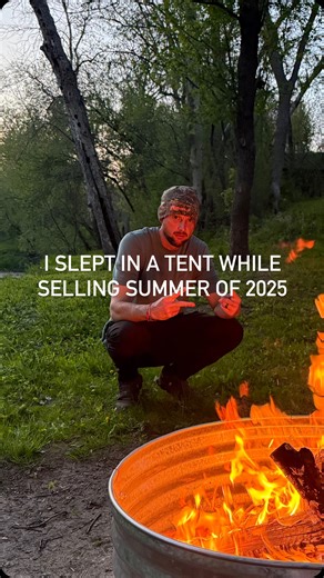 My name is @brighamlindsay . I’m 41 years old, a partner for Aptive, and I slept in a tent this last summer while selling pest control. This challenge came with the expected highs and lows. First I want to say there was a surreal feeling to have my own “spot” next to a river and to have a completely different view on a living situation and I learned a lot about myself. But… Those dang birds in the morning—starting with the geese, turkeys, and a hundred types of who-knows-what—used to piss me off