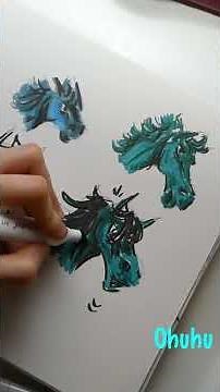 Copic VS Oahu Markers? Test markers with me #art #horse #copic #ohuhumarkers #markers