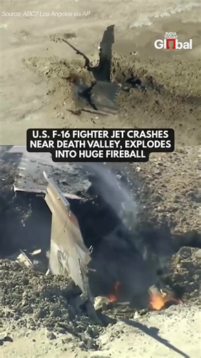 A US Air Force F-16 from the elite Thunderbirds squadron crashed near Trona Airport, California, during a training mission, erupting into a fireball moments after the pilot safely ejected. Officials confirmed the pilot sustained only minor injuries and was taken to a Ridgecrest hospital. The jet went down in a remote desert area near Naval Air Weapons Station China Lake, with authorities saying there’s no threat to surrounding vegetation. The cause of the crash remains under investigation. Read