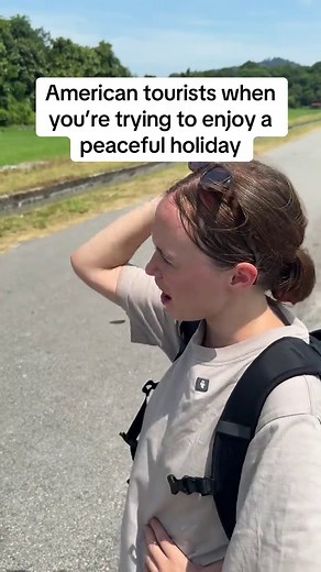 American Tourist Interrupts Peaceful Holiday: Funny Travel Moment