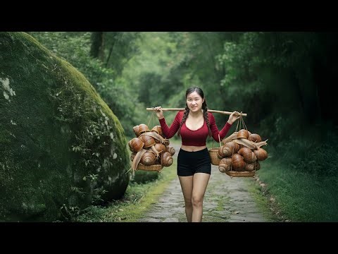 Full Video : Harvesting 1000kg of wild snails - Bringing snails to the market to sell - How to snail