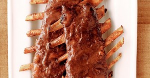 Marinated glazed ribs bring the bones to a casual Halloween meal