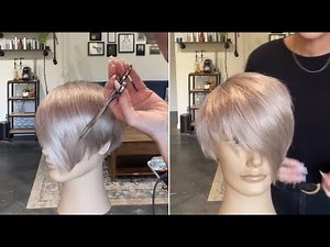 Undercut Short Haircut Tutorial Full step by step | Asymmetric Short Bob Cuts