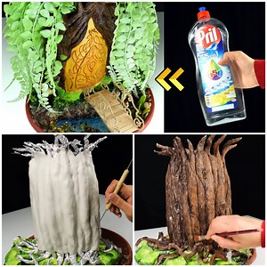 264K views · 2K reactions | How to make fairy tree using plastic bottle & paper clay! | MetDaan Tips | Facebook