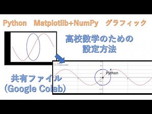 Python入門4-1 Matplotlib+NumPyグラフィック(2D) 高校数学のための設定方法 Google Colab (無料)の共有ファイルからコピペして使えます。