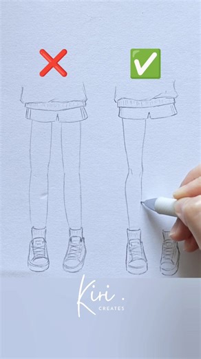 Kiri Creates on Instagram: "How to draw slim anime girl legs #howtodrawanime #howtodraw #animetutorial #draw #animedrawing"