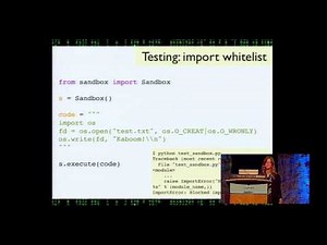 Jessica McKellar: Building and breaking a Python sandbox - PyCon 2014