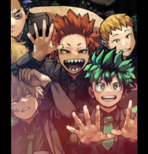The Final Color Page of MHA - Kirishima, Deku, and Todoroki in the Spotlight
