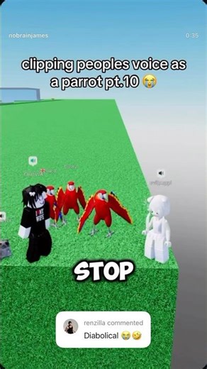 Copying people’s voices as a parrot in Roblox 🤣🦜#copy #robloxedit #robloxedit #gameplay #videogame