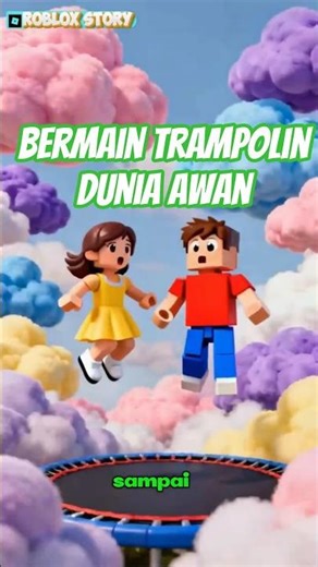 Roblox main trampolin sampai tembus ke awan #videoshort #roblox #gameplay