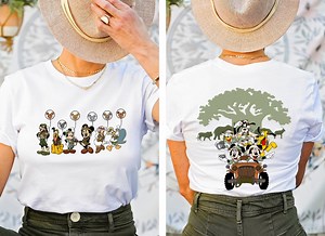 Disney Animal Kingdom Two-sided Tee, Mickey and Friends Safari Balloons Matching Tee, Disney Safari Family Trip Shirt,disney Safari Mode Tee - Etsy