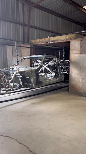 Powder coating a full chassis #fyp #carsoftiktok #350z #racecar