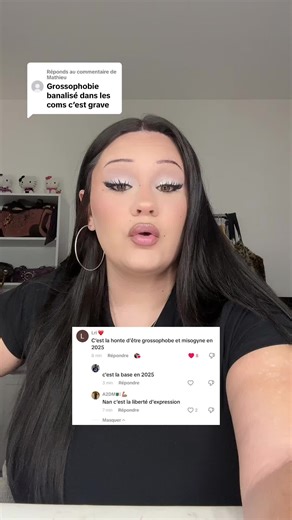 Réponse à @Mathieu surtout que dès qu’on ose en parler, on va nous dire qu’on se victimise… stop à la grossophobie. #grossophobie #harcelement #cyberharcelement #santementale #plussize