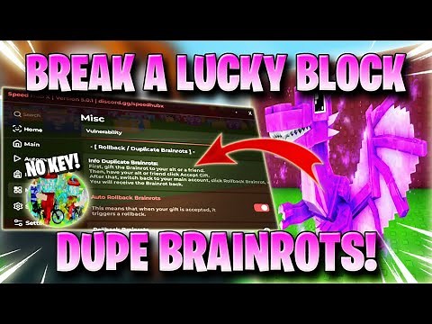 BREAK A LUCKY BLOCK SCRIPT *NO KEY* - BEST DUPE BRAINROTS! AUTO FARM LUCKY, AUTO SECRET & MORE✅🥇